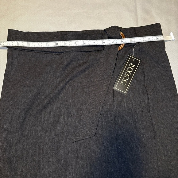 NYCC Black NWT Pencil Skirt Sz L Minimalist Career Academia Secretary Classic - Picture 3 of 4